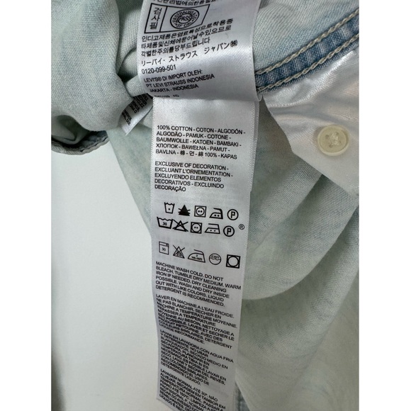 Levi's Denim Shirt - Light Wash, Studded Detail - Picture 8 of 8